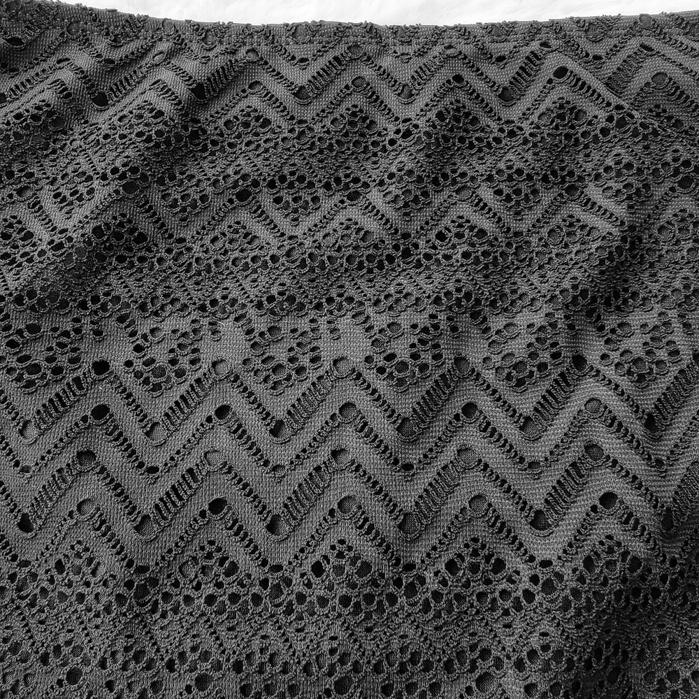 CATALINA ♡ NWT Gorgeous Black Eyelet Lace Bikini Swim Bottoms L 12-14 - Picture 8 of 13